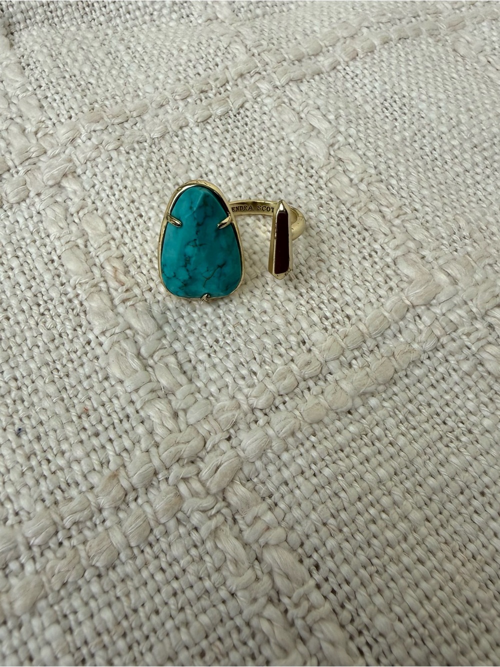 Kendra Scott Turquoise Stone Open Band Ring - Picture 2 of 5
